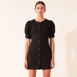 Endless Rose Tweed Puff Sleeve Dress